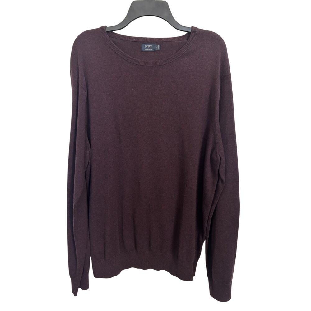 J Crew Merino Wool Blend Plum Pullover Sweater Men's Size XL Preppy Harbor